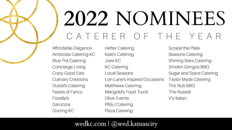2022 Kansas City Wedding Vendor Choice Awards Nominees - Caterer