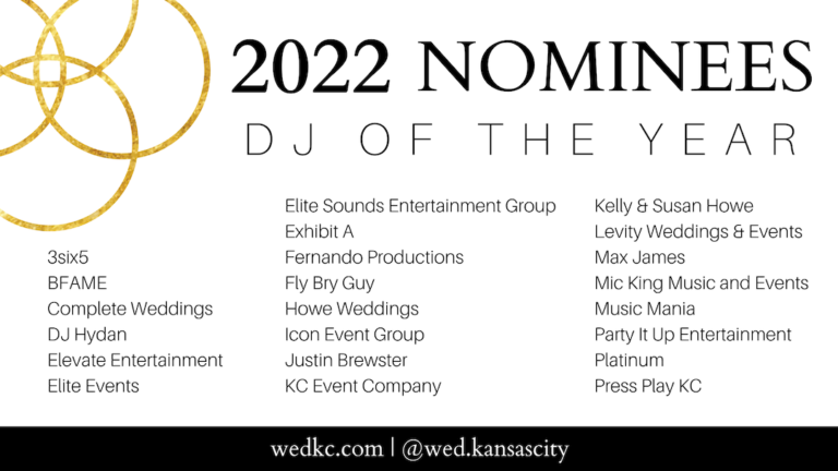 2022 Kansas City Wedding Vendor Choice Awards Nominees - DJ