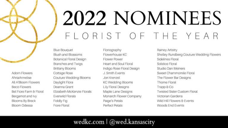 2022 Kansas City Wedding Vendor Choice Awards Nominees - Florist