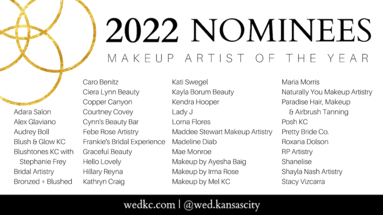 2022 Kansas City Wedding Vendor Choice Awards Nominees - Makeup Artist