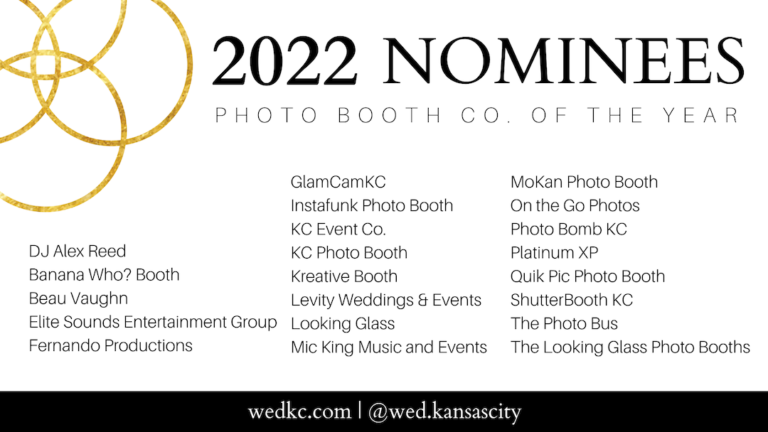 2022 Kansas City Wedding Vendor Choice Awards Nominees - Photo Booth