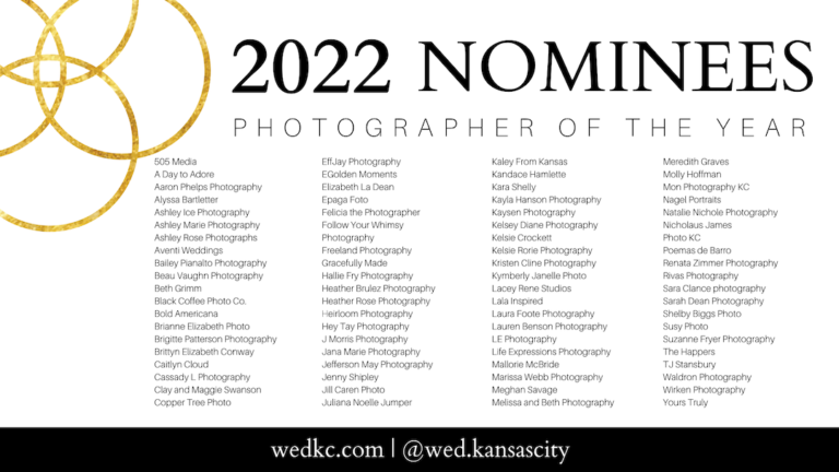 2022 Kansas City Wedding Vendor Choice Awards Nominees - Photographer