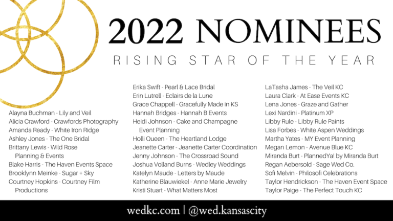 2022 Kansas City Wedding Vendor Choice Awards Nominees - Rising Star