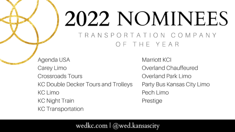 2022 Kansas City Wedding Vendor Choice Awards Nominees - Transportation