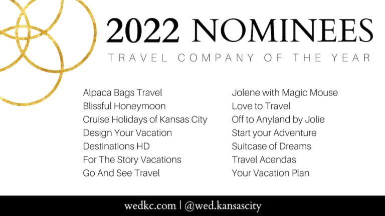 2022 Kansas City Wedding Vendor Choice Awards Nominees - Travel