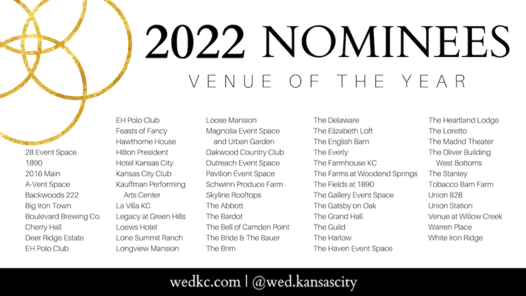 2022 Kansas City Wedding Vendor Choice Awards Nominees - Venue