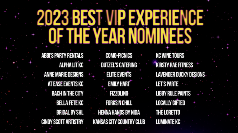 2023 Kansas City Wedding Vendor Choice Awards by Wed KC Nominees Best VIP Experience 1