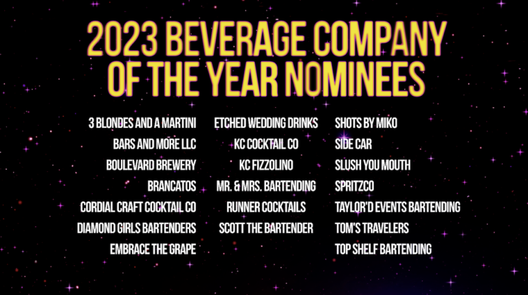 2023 Kansas City Wedding Vendor Choice Awards by Wed KC Nominees Beverage Company