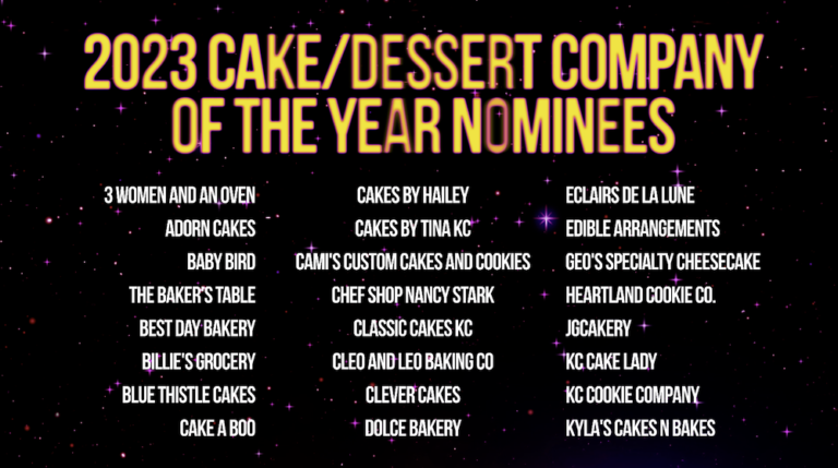 2023 Kansas City Wedding Vendor Choice Awards by Wed KC Nominees Cake:Dessert Company