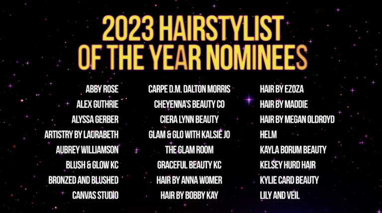 2023 Kansas City Wedding Vendor Choice Awards by Wed KC Nominees Hairstylist