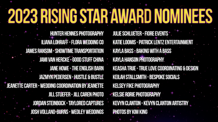 2023 Kansas City Wedding Vendor Choice Awards by Wed KC Nominees Rising Star Award 3