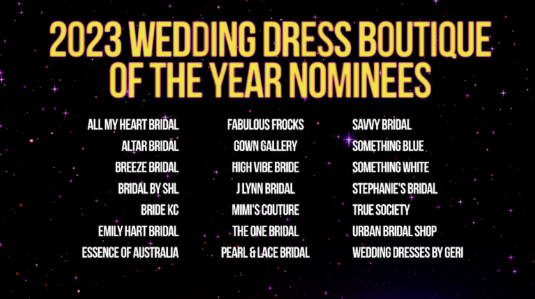 2023 Kansas City Wedding Vendor Choice Awards by Wed KC Nominees Wedding Dress Boutique