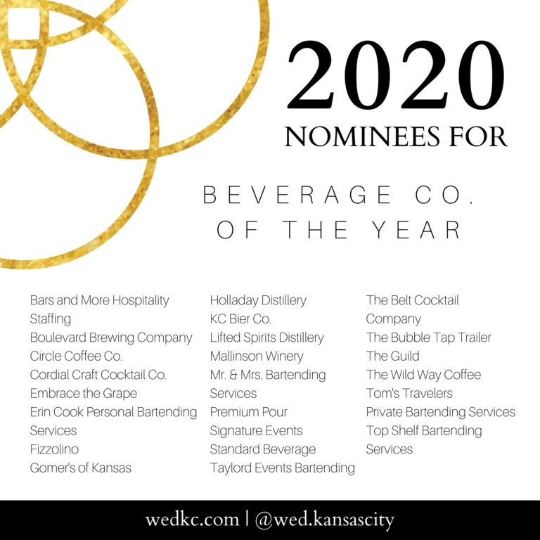 Kansas City Wedding Vendor Choice Awards 2020 Nominees - Beverage Co