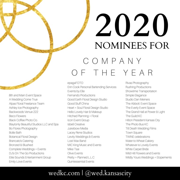 Kansas City Wedding Vendor Choice Awards 2020 Nominees - Company