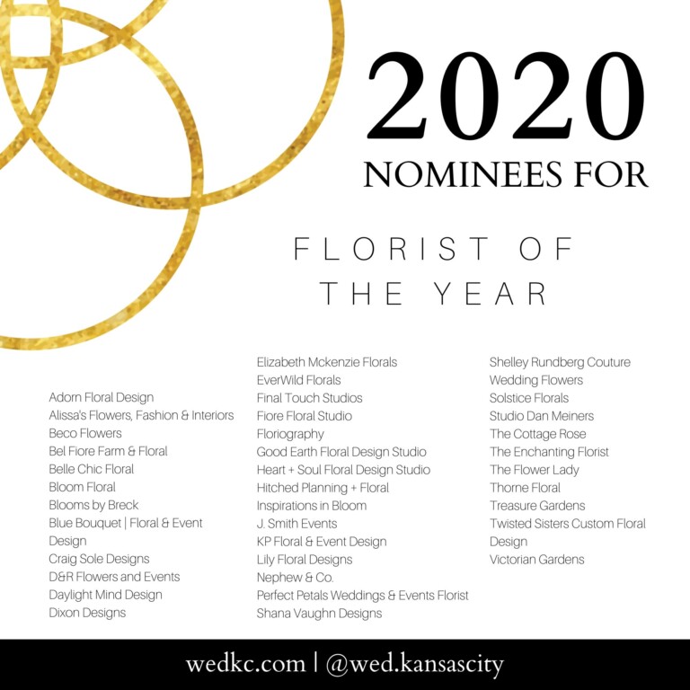 Kansas City Wedding Vendor Choice Awards 2020 Nominees - Florist