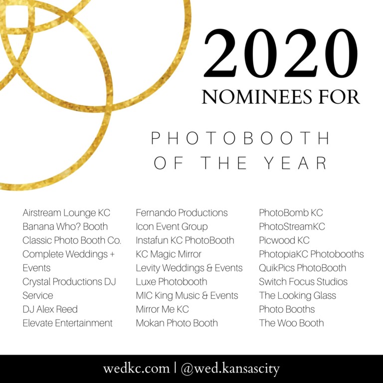 Kansas City Wedding Vendor Choice Awards 2020 Nominees - Photo Booth