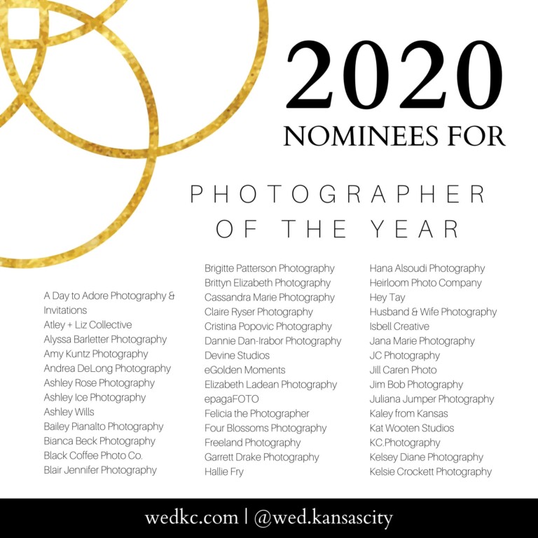 Kansas City Wedding Vendor Choice Awards 2020 Nominees - Photographer