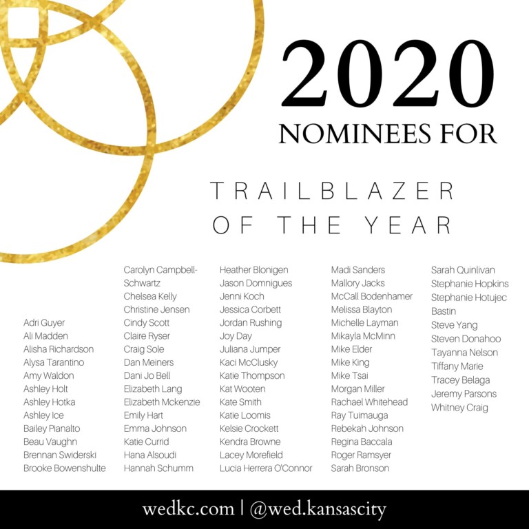 Kansas City Wedding Vendor Choice Awards 2020 Nominees - Trailblazer