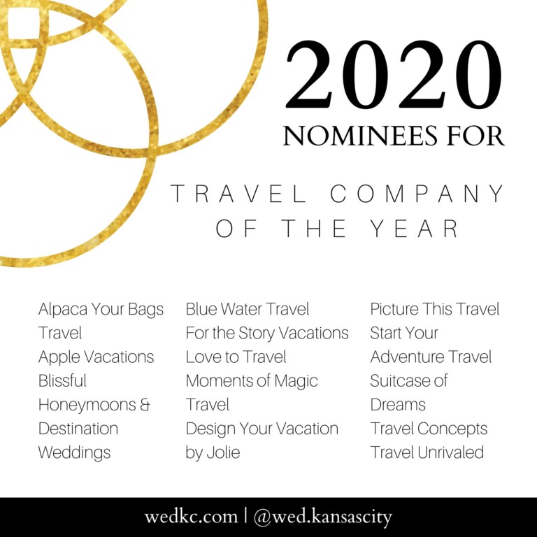 Kansas City Wedding Vendor Choice Awards 2020 Nominees - Travel