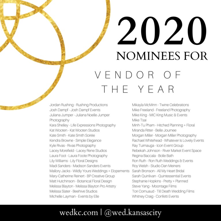 Kansas City Wedding Vendor Choice Awards 2020 Nominees - Vendor Cont