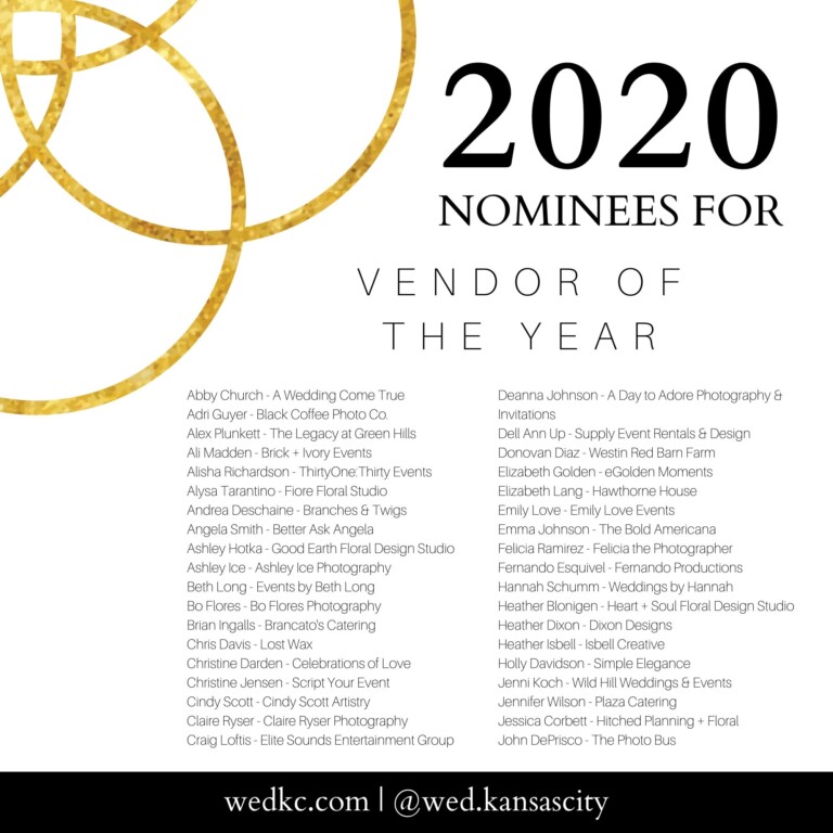 Kansas City Wedding Vendor Choice Awards 2020 Nominees - Vendor