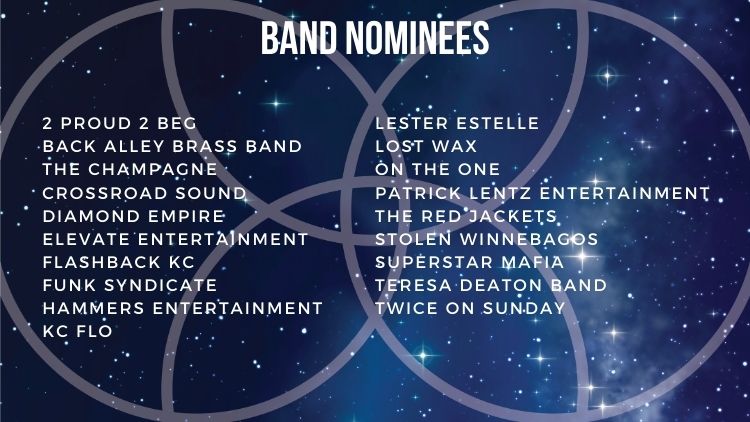 Kansas City Wedding Vendor Choice Awards 2024 Nominees Band