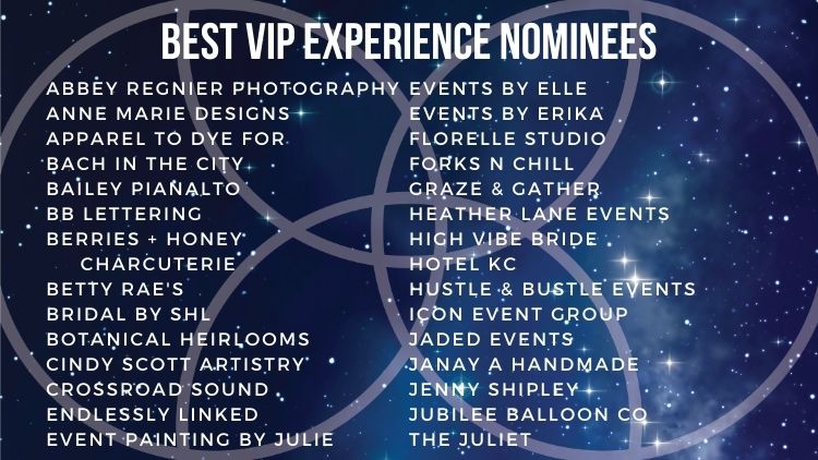 Kansas City Wedding Vendor Choice Awards 2024 Nominees Best VIP Experience