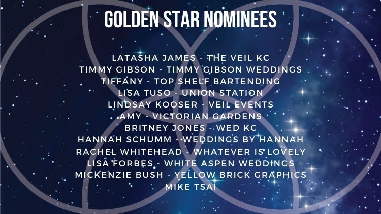 Kansas City Wedding Vendor Choice Awards 2024 Nominees Golden Star 5