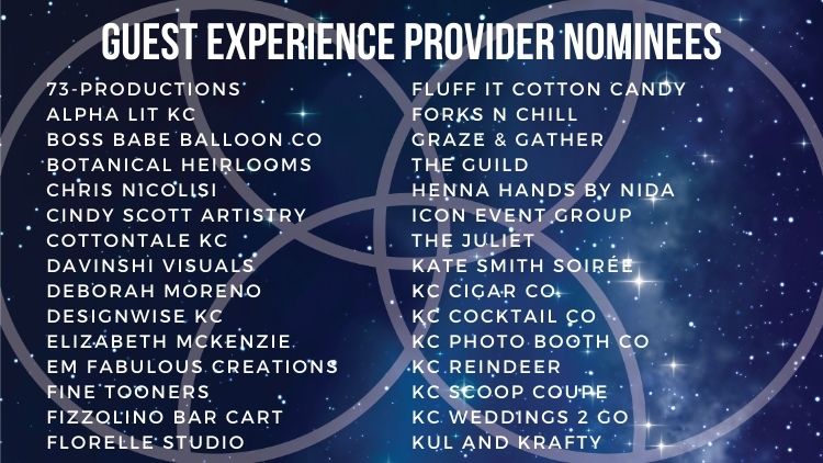 Kansas City Wedding Vendor Choice Awards 2024 Nominees Guest Experience Provider