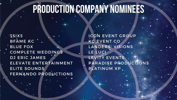 Kansas City Wedding Vendor Choice Awards 2024 Nominees Production Company