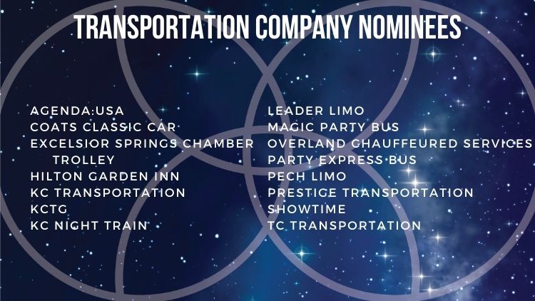 Kansas City Wedding Vendor Choice Awards 2024 Nominees Transportation Company