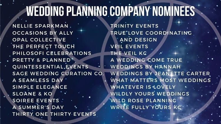 Kansas City Wedding Vendor Choice Awards 2024 Nominees Wedding Planning Company 2